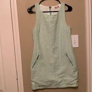 Stripped Green/White Dress